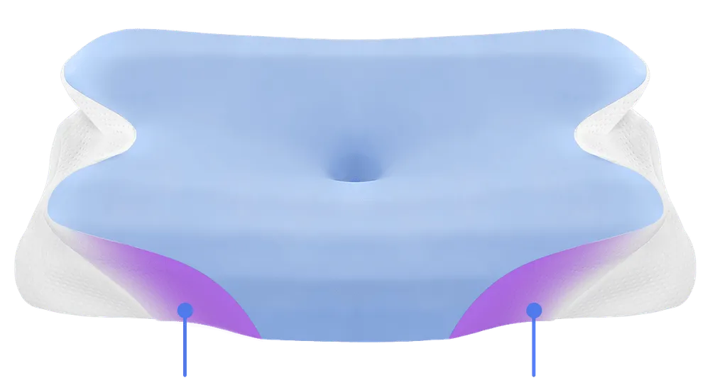 Melara Pillow with the shoulder arch highlighted at the base of the wings